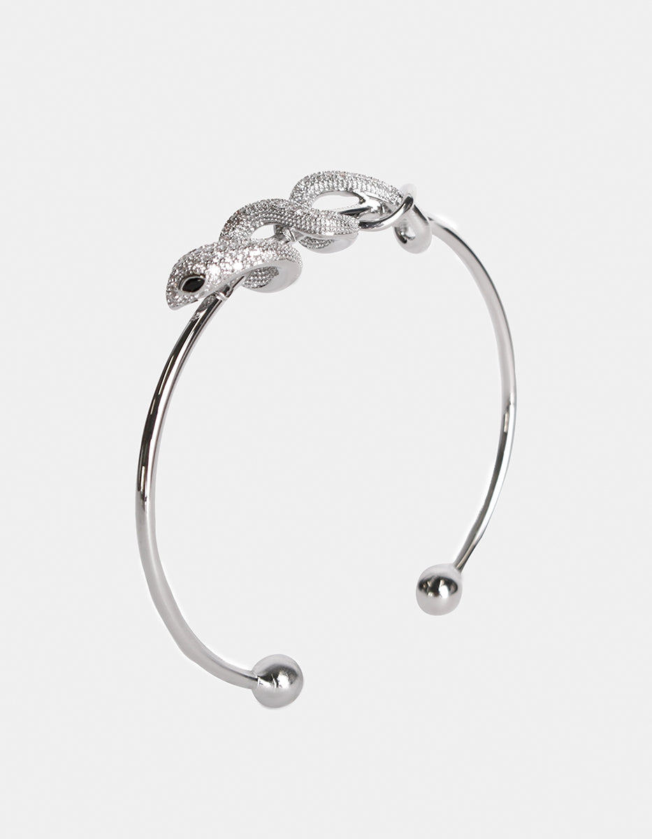 Festive Style silver-plated snake bracelet
