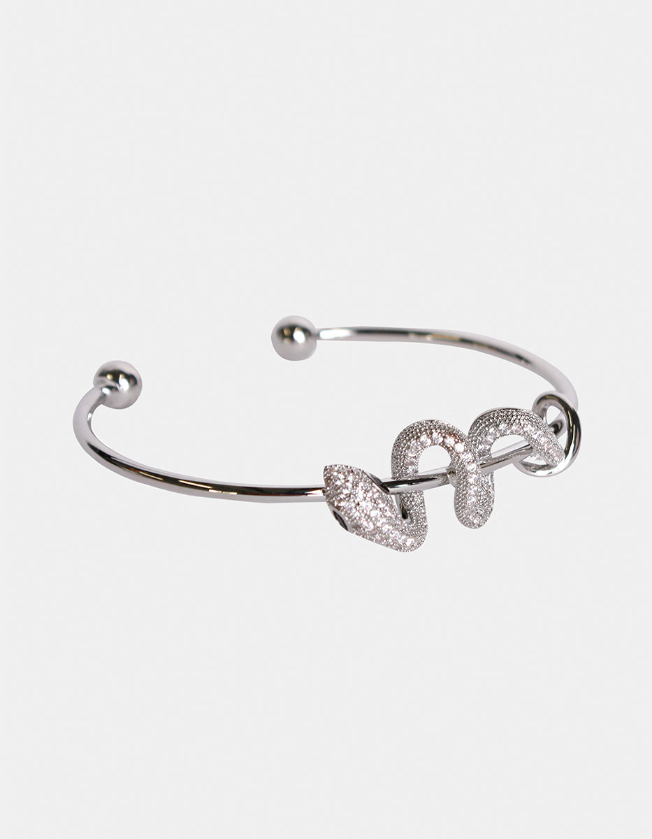 Festive Style silver-plated snake bracelet