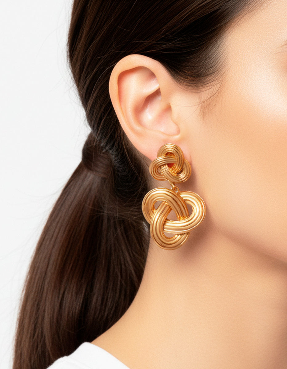 Golden Chic gold-filled braided earrings