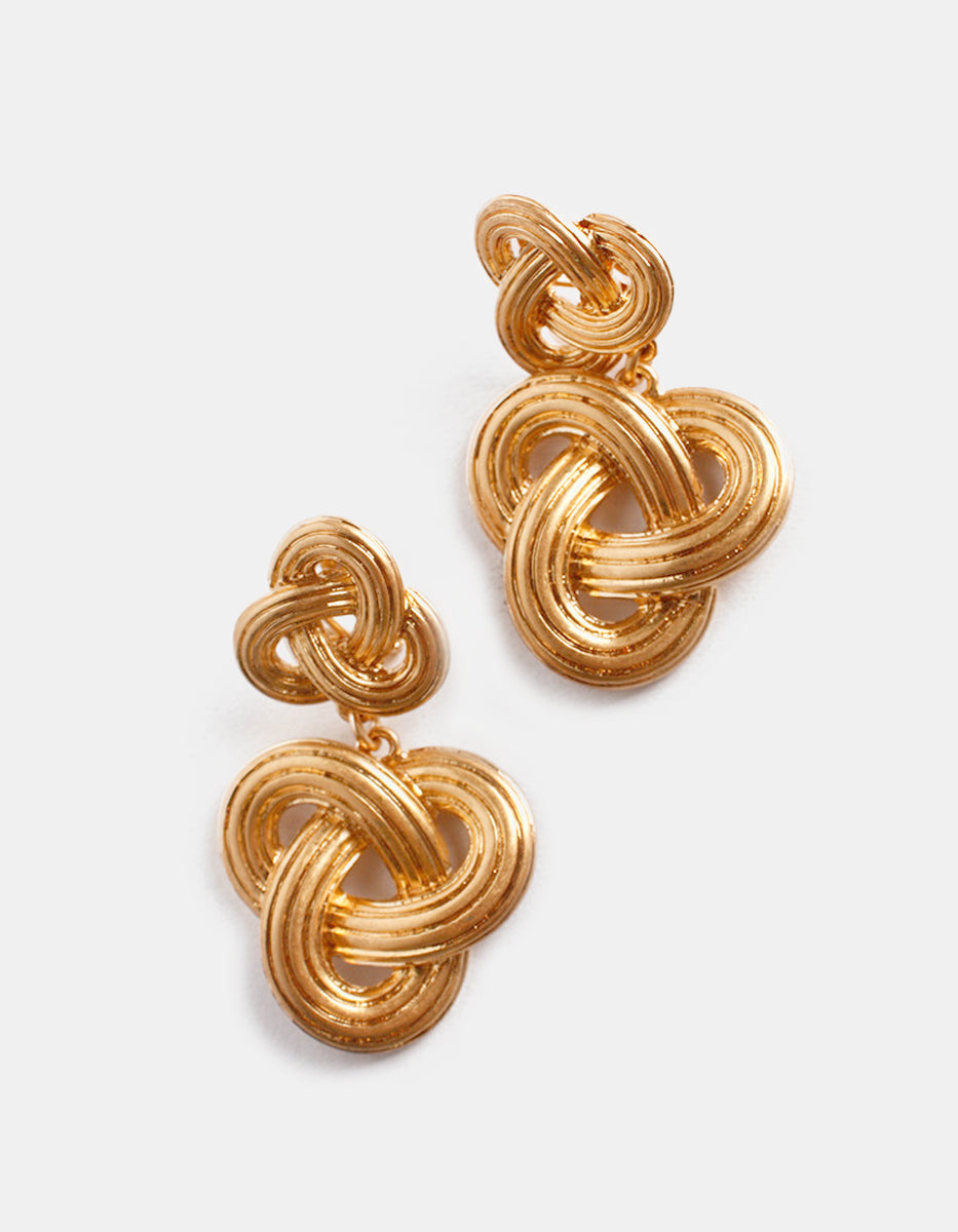 Golden Chic gold-filled braided earrings