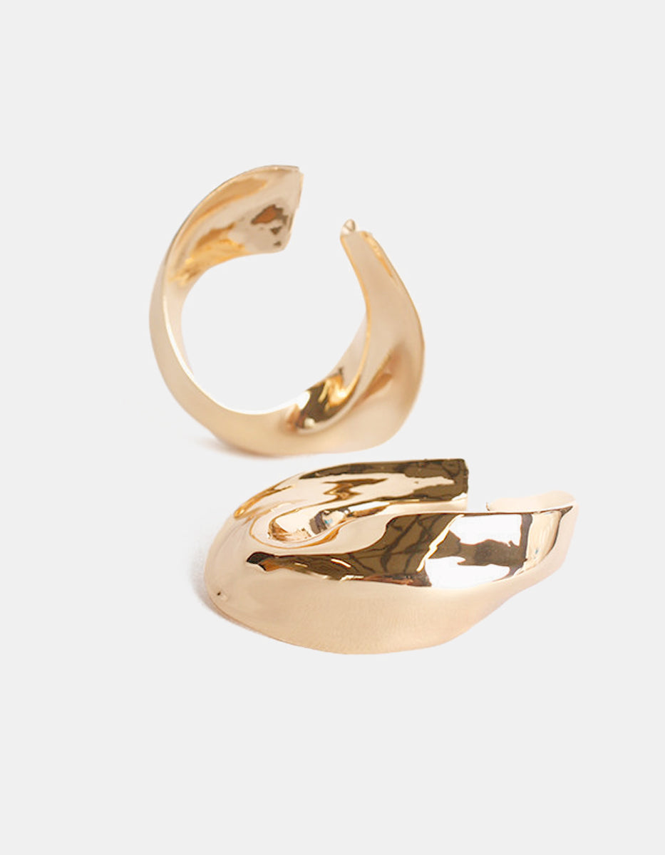 Golden Chic gold-filled curve earrings