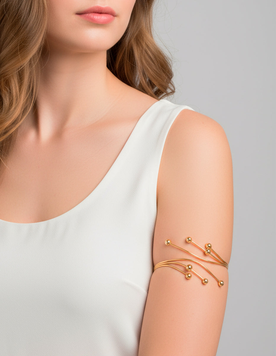 Calcuta gold-plated arm cuff