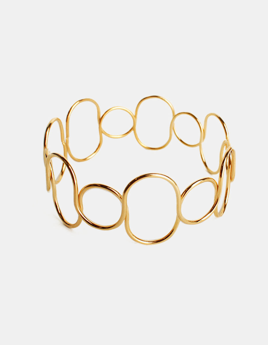 Calcuta gold-plated arm cuff