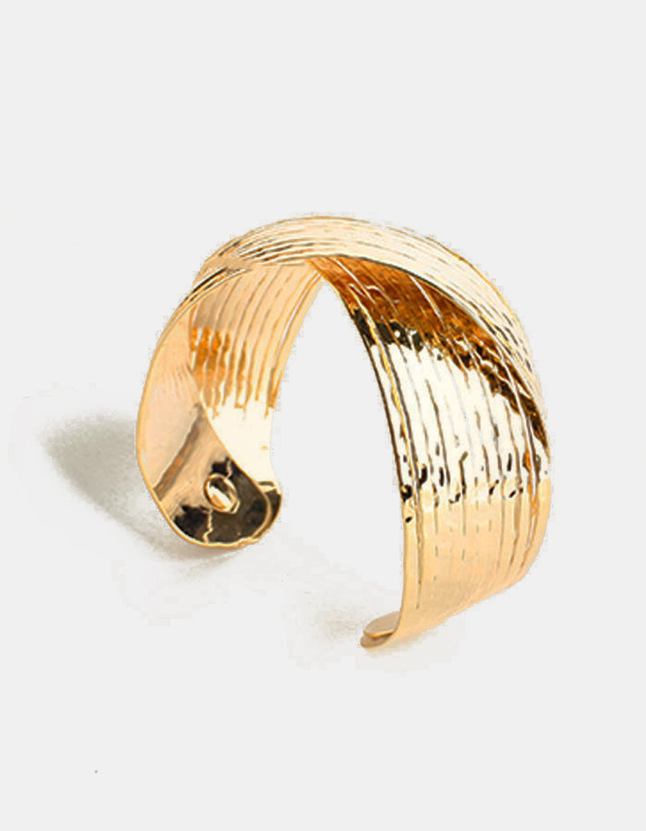 Calcuta gold-plated hammered bracelet