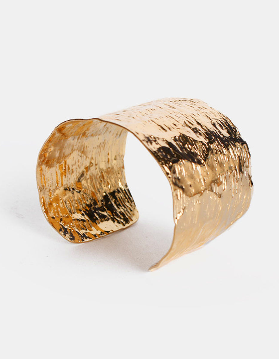 Calcuta gold-plated hammered bracelet