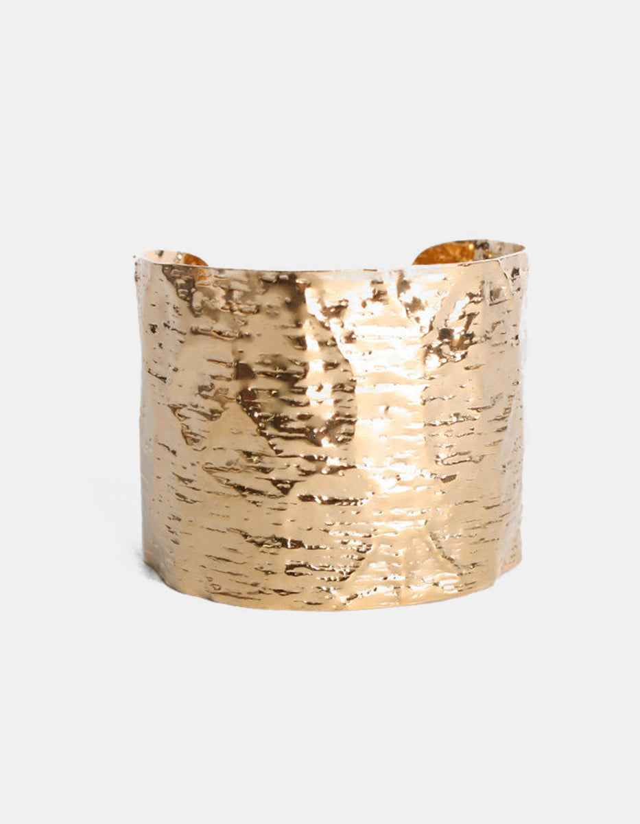 Calcuta gold-plated hammered bracelet