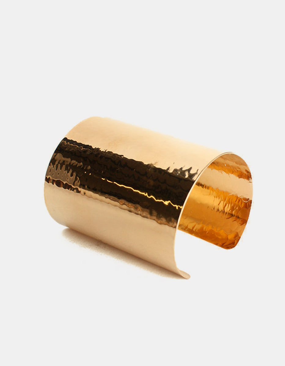 Calcuta gold-plated hammered bracelet