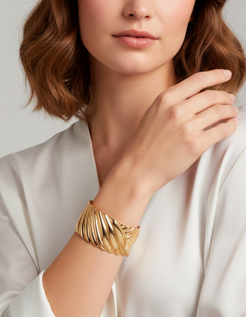 Calcuta gold-plated multi lines bracelet