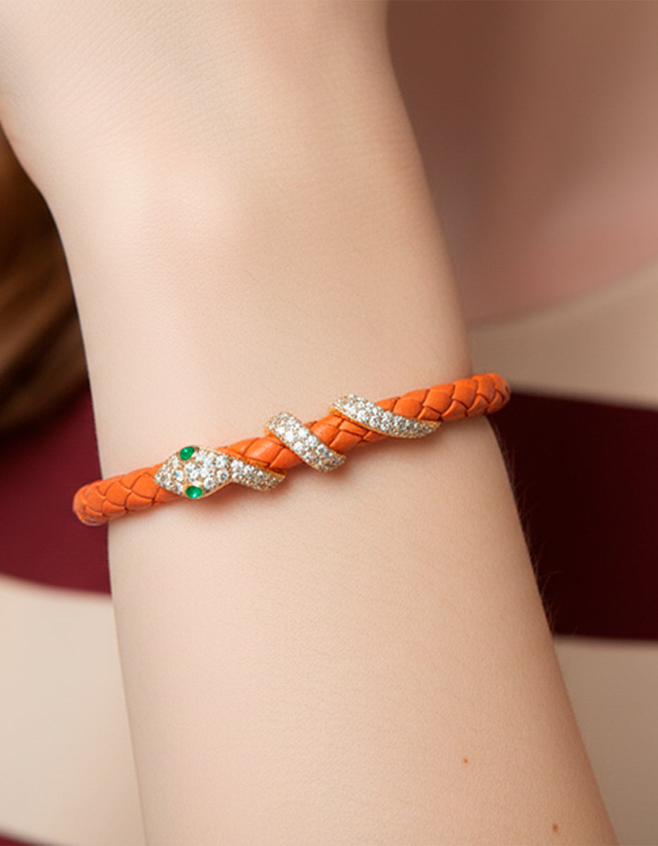 Poison gold-plated snake bracelet