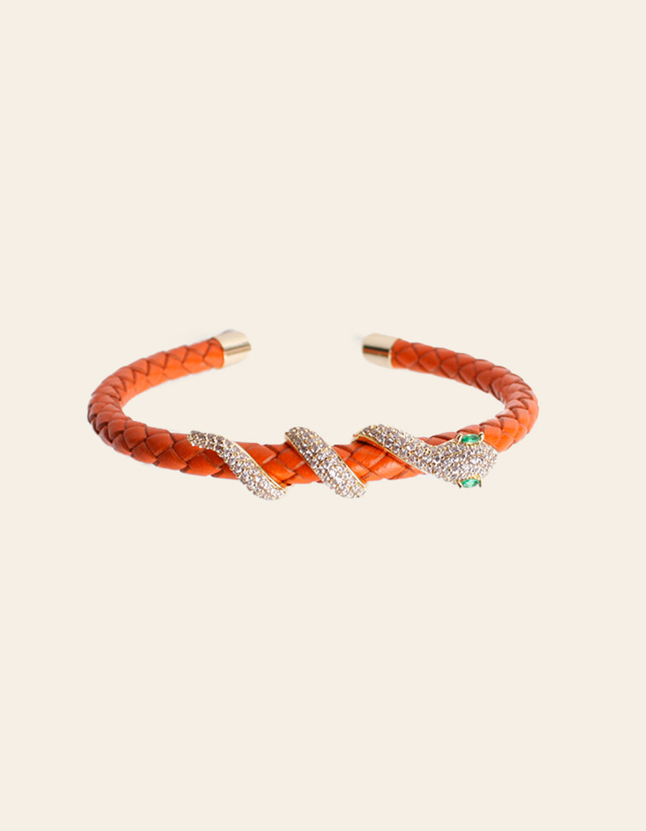 Poison gold-plated snake bracelet