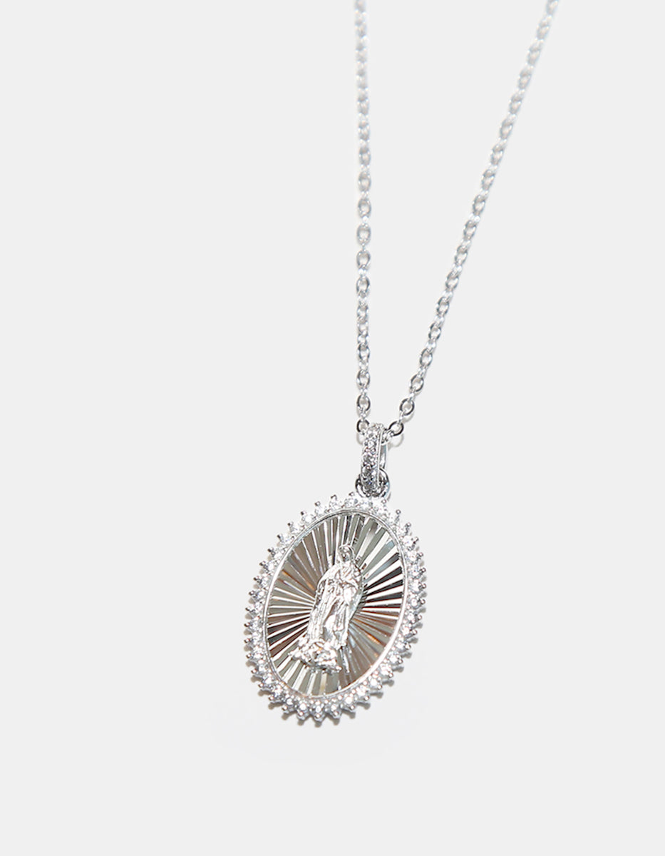 Gold-plated medal Our Lady of Guadalupe necklace