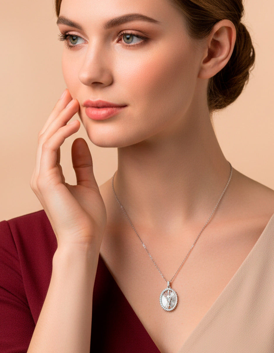 Gold-plated medal Our Lady of Guadalupe necklace