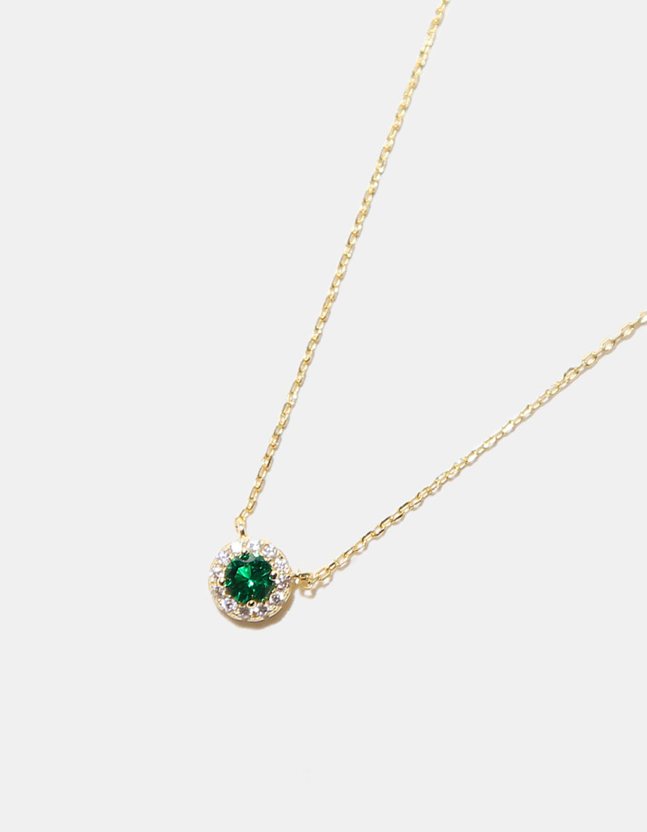 Eterna Gold gold-plated & Bombay Emerald gem necklace