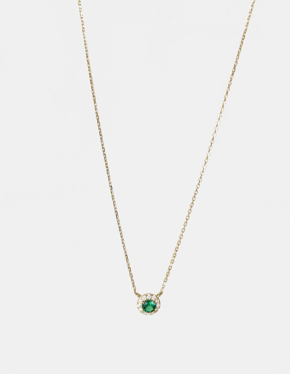Eterna Gold gold-plated & Bombay Emerald gem necklace