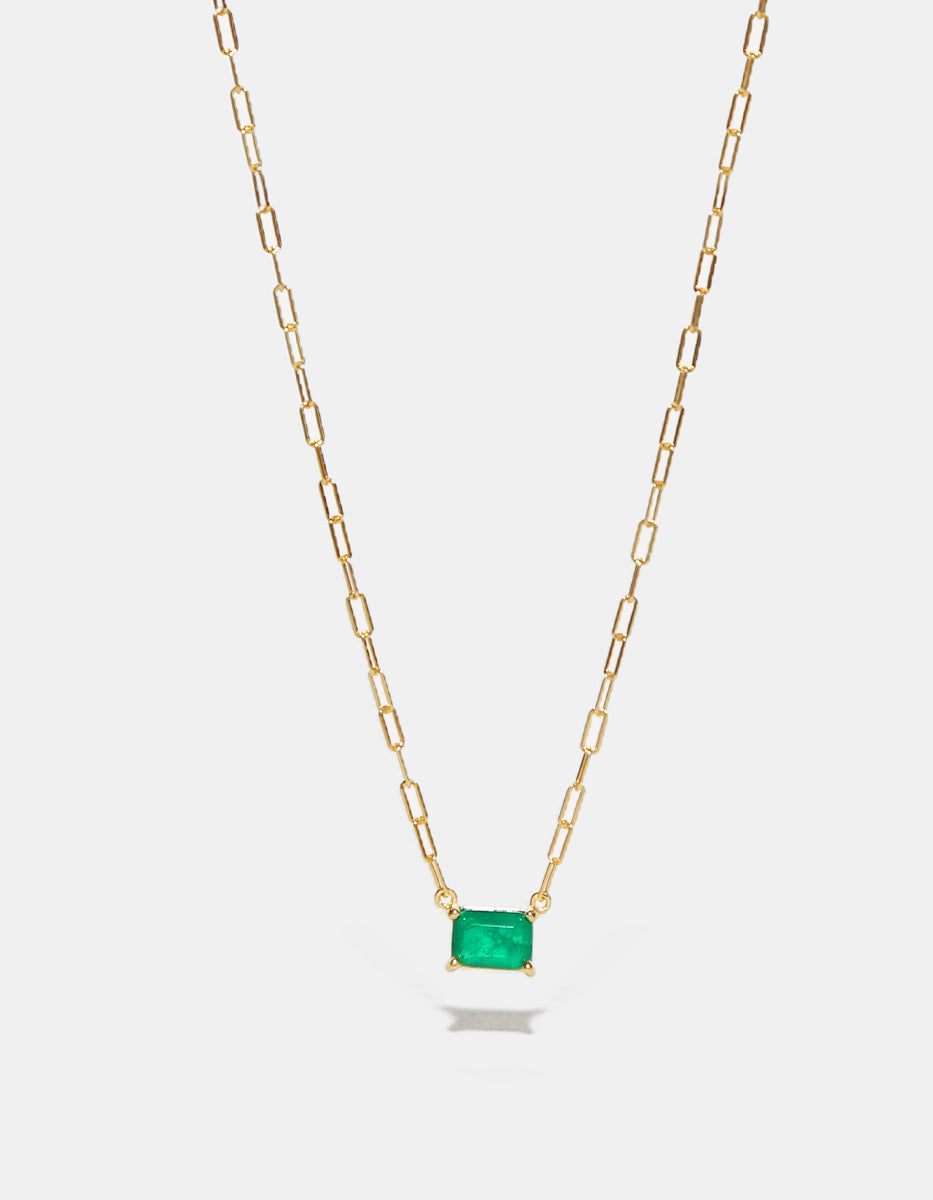 Eterna Gold gold-plated & Bombay Emerald gem necklace