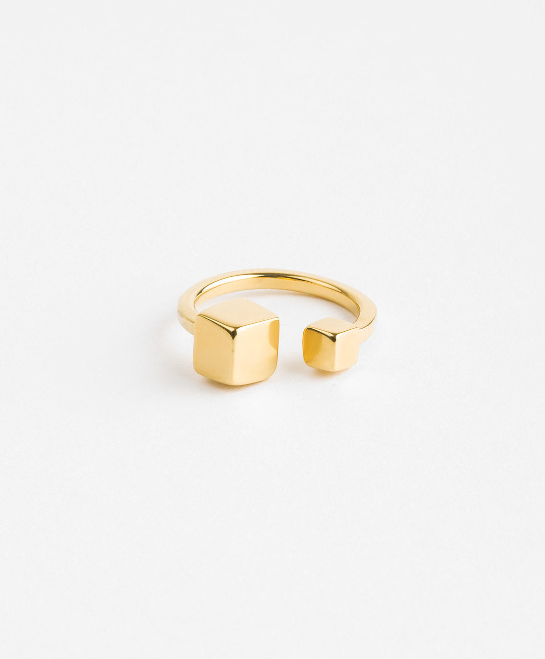 Mexican Geometry gold-plated ring