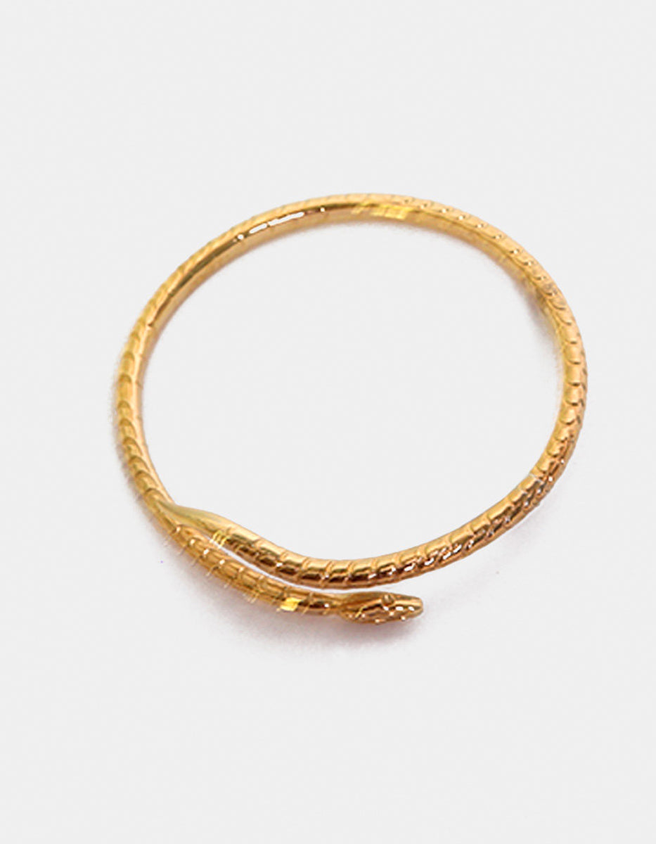 Poison gold-plated hammered bracelet
