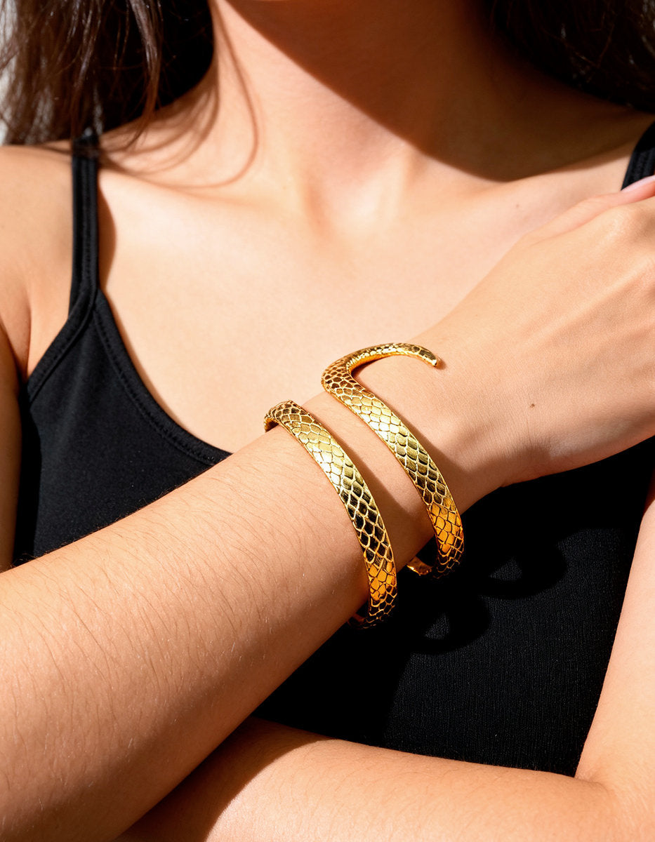 Poison gold-plated snake bracelet