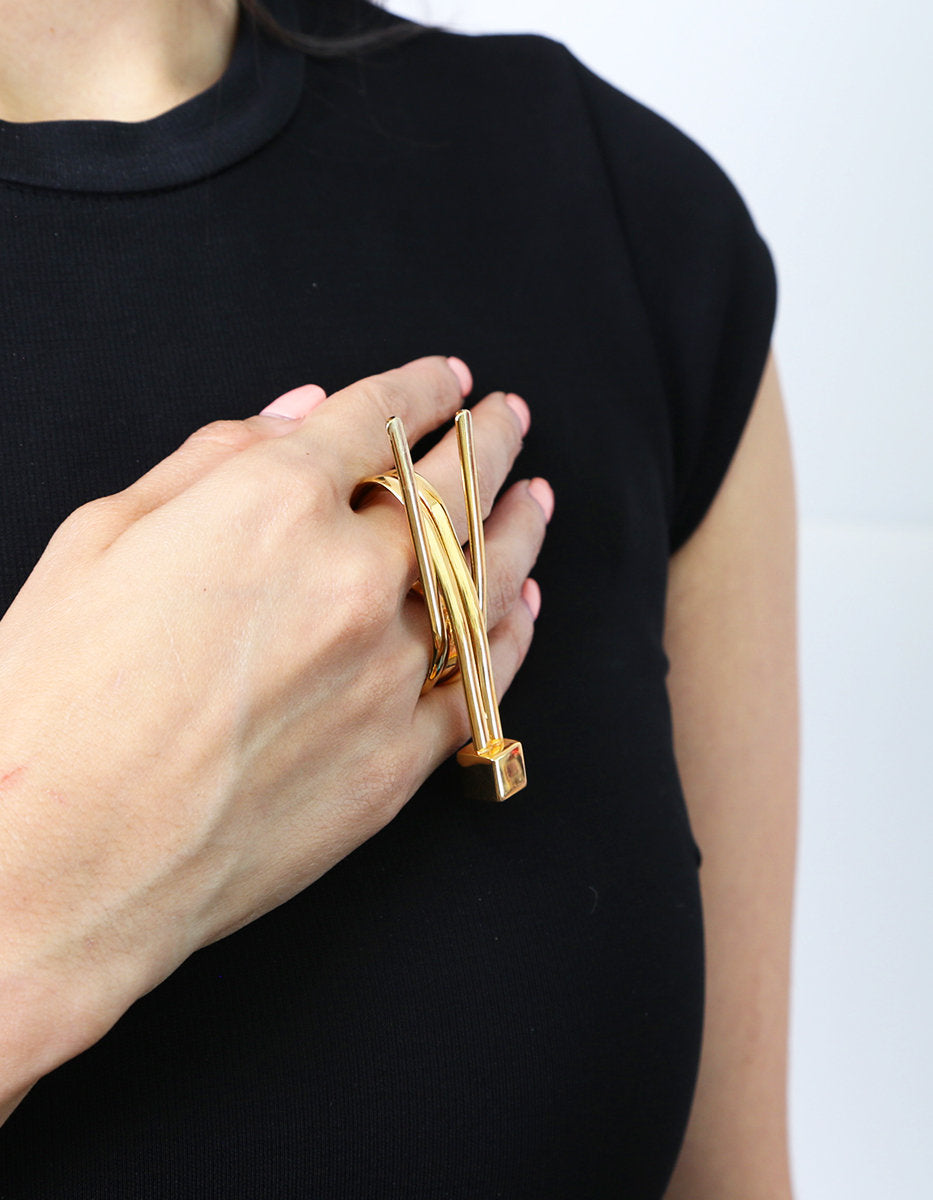 Mexican Geometry cube ring