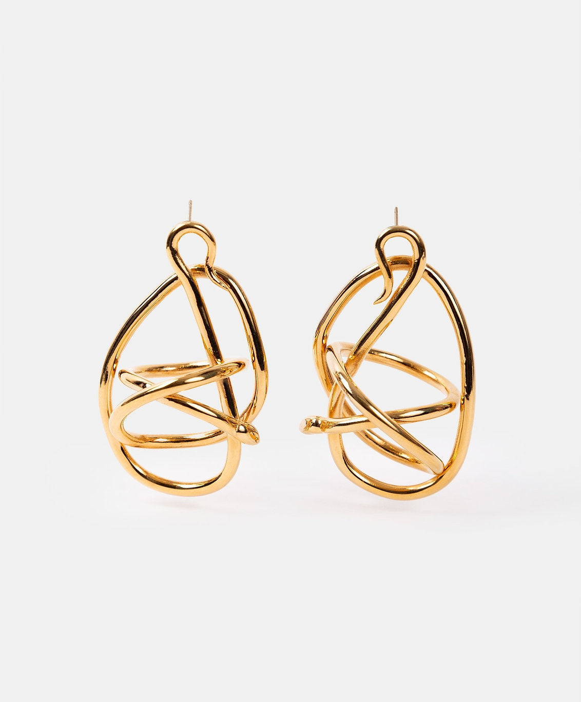 Poison gold-plated snake earrings