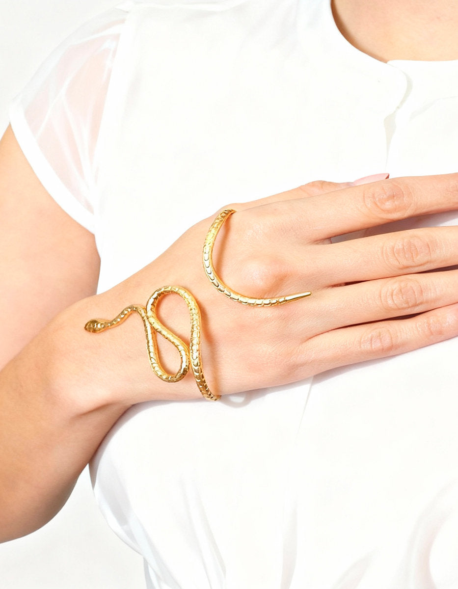 Poison gold-plated snake bracelet