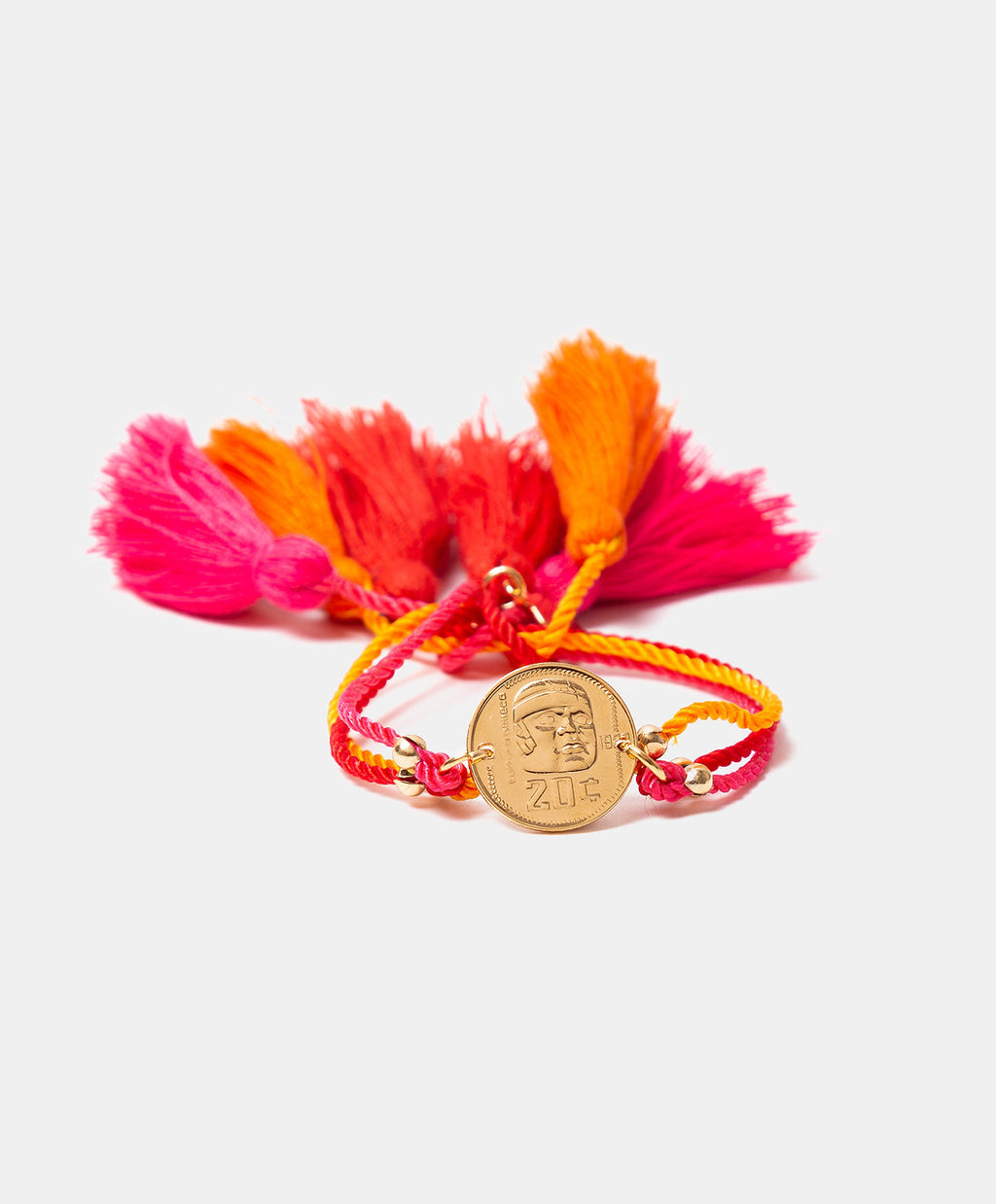Memories Authentic 20-Centavos Vintage Coin Silk Bracelet