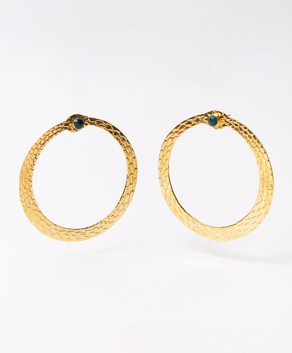 Poison gold-plated snake earrings
