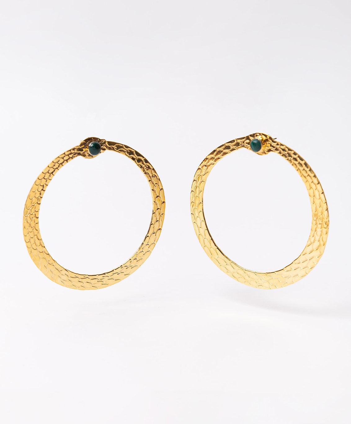 Poison gold-plated snake earrings