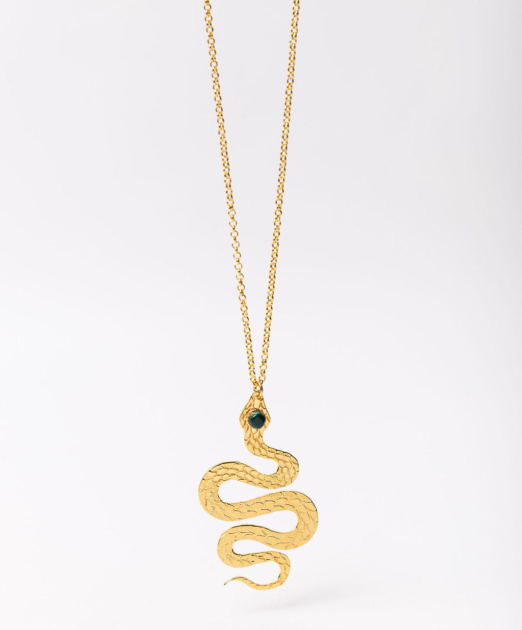 Poison gold-plated snake necklace