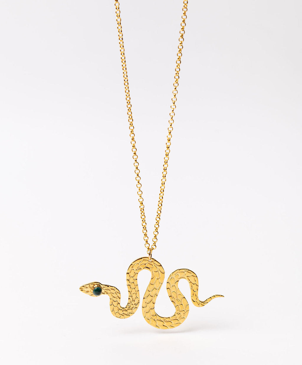 Poison gold-plated snake necklace