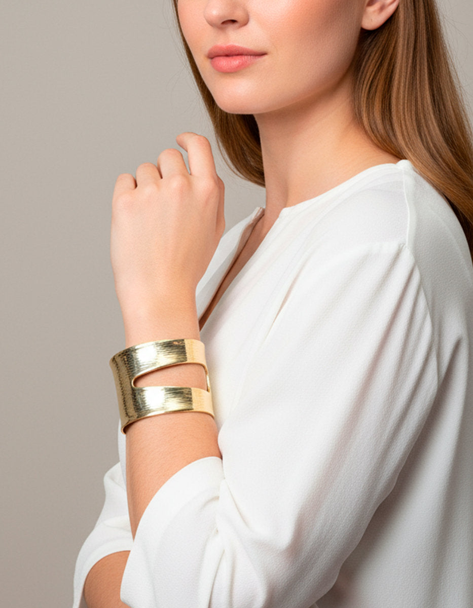 Calcuta gold-plated braided bracelet