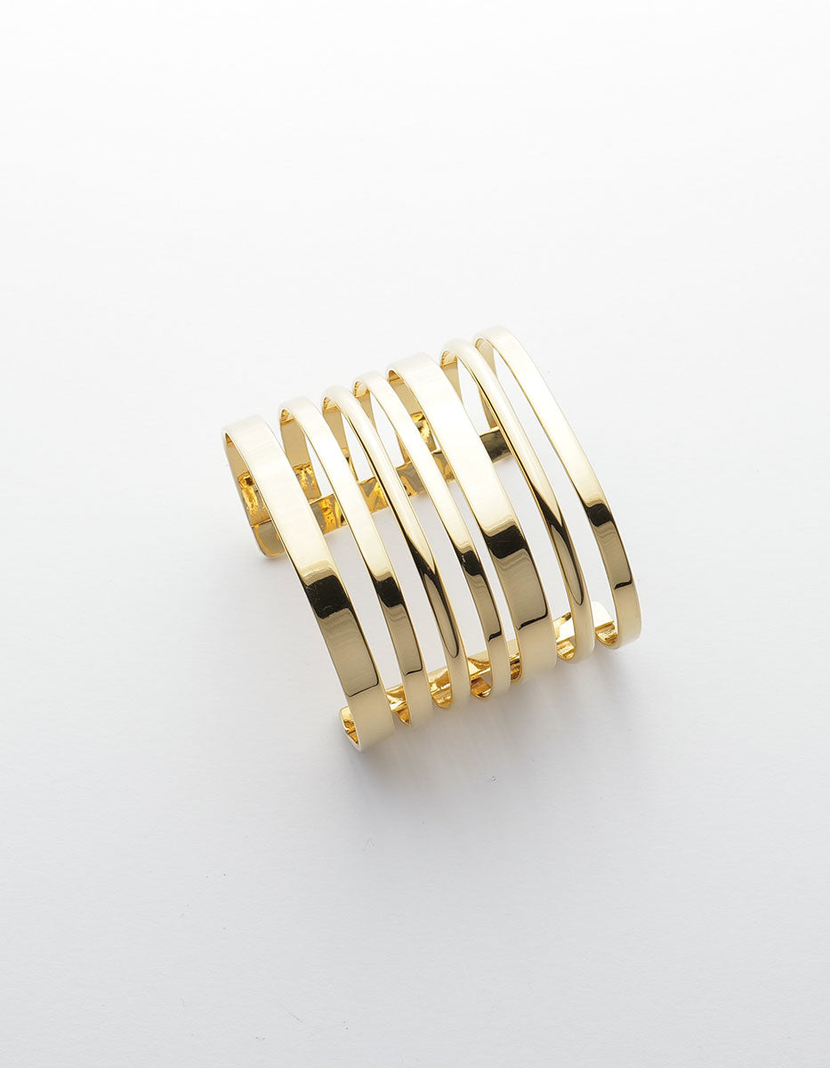 Calcuta gold-plated lines bracelet