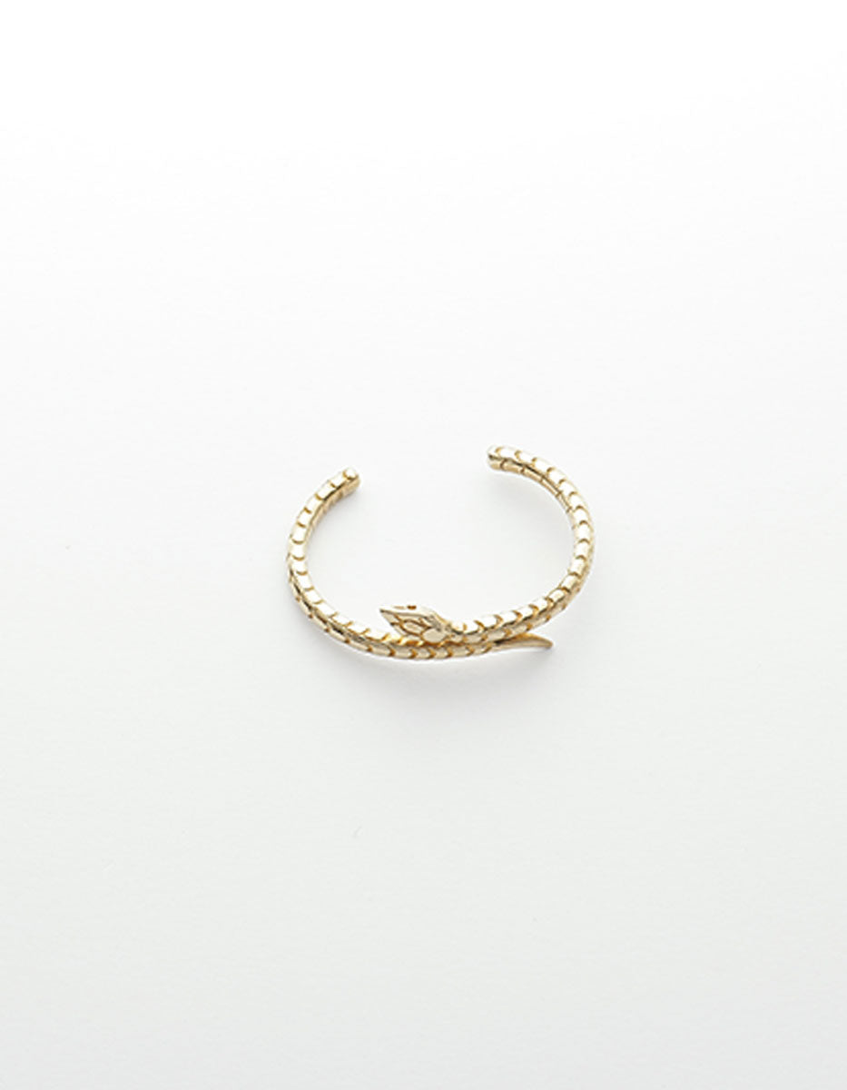 Poison gold-plated hammered snake bracelet