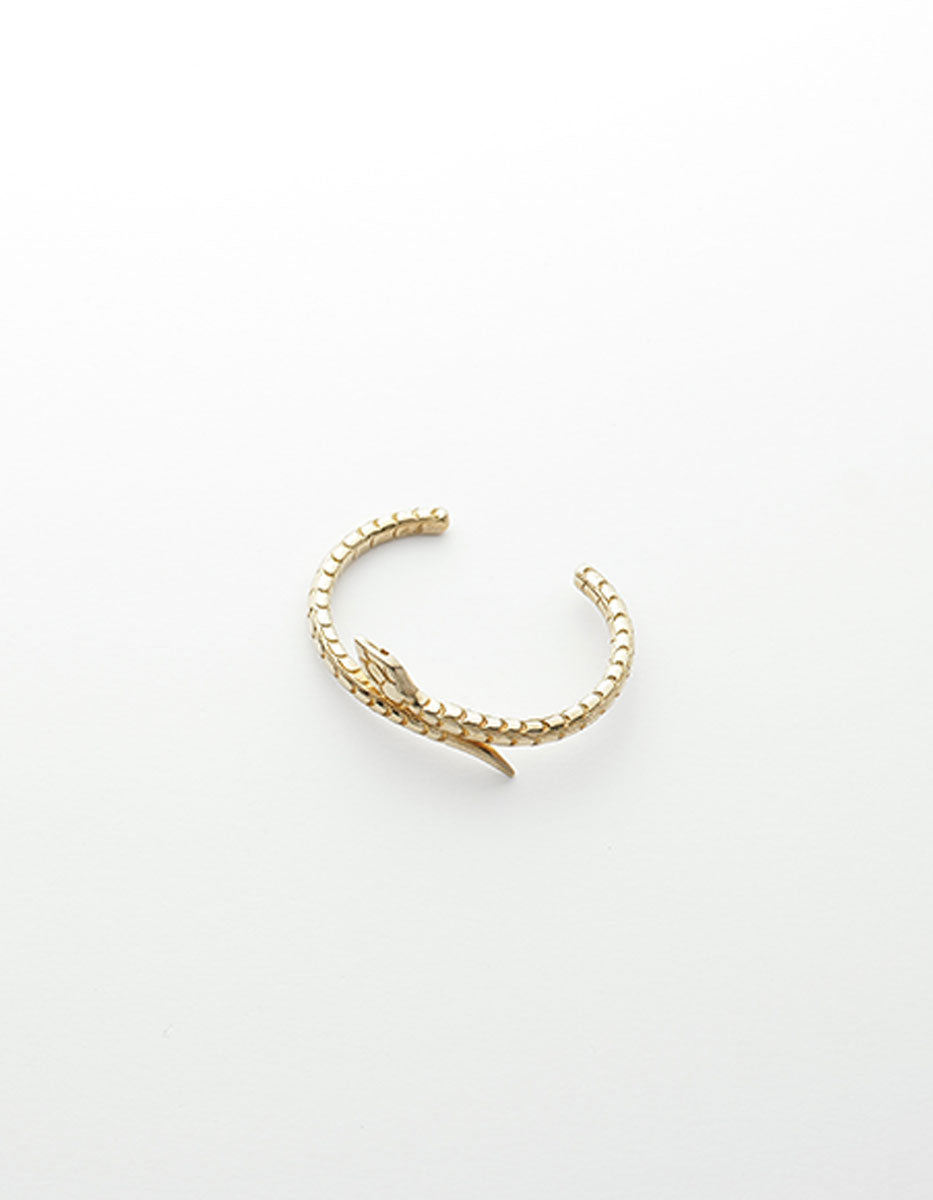Poison gold-plated hammered snake bracelet